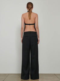 Backless Halter Top - Black