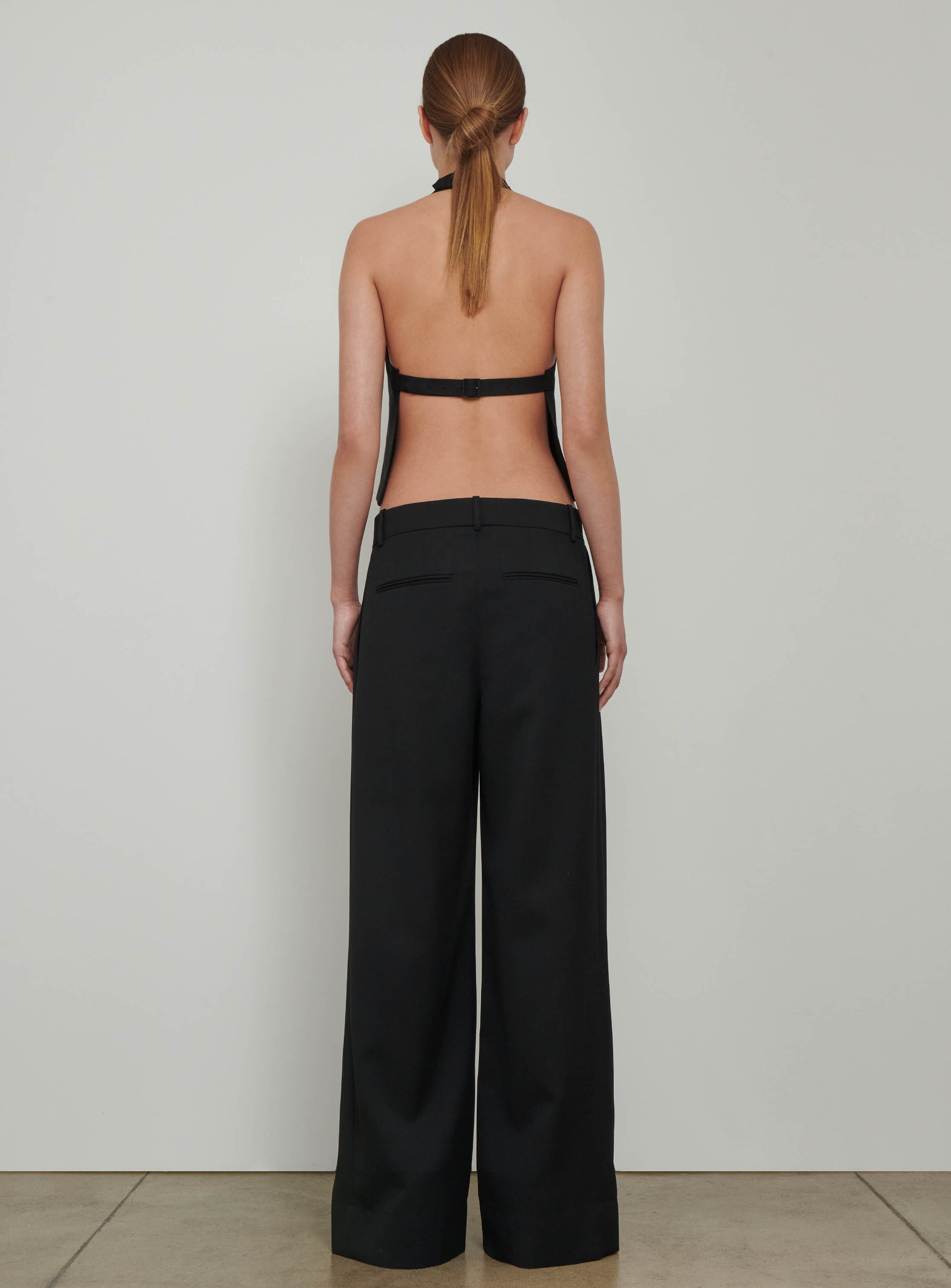 Backless Halter Top - Black