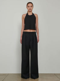 Backless Halter Top - Black
