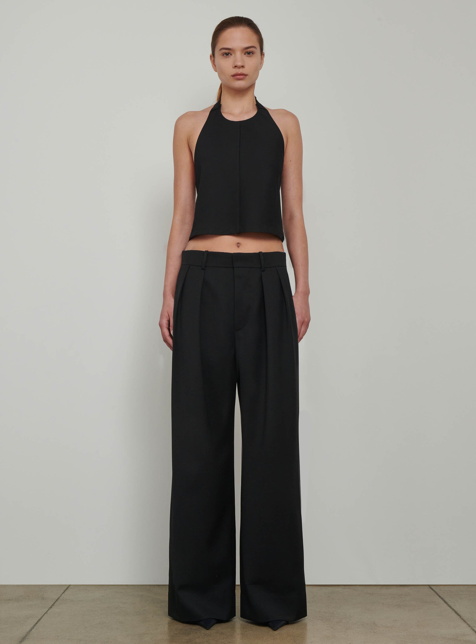 Backless Halter Top - Black