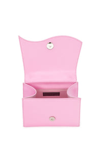 Small silk & pearl Sirène handbag - Pink