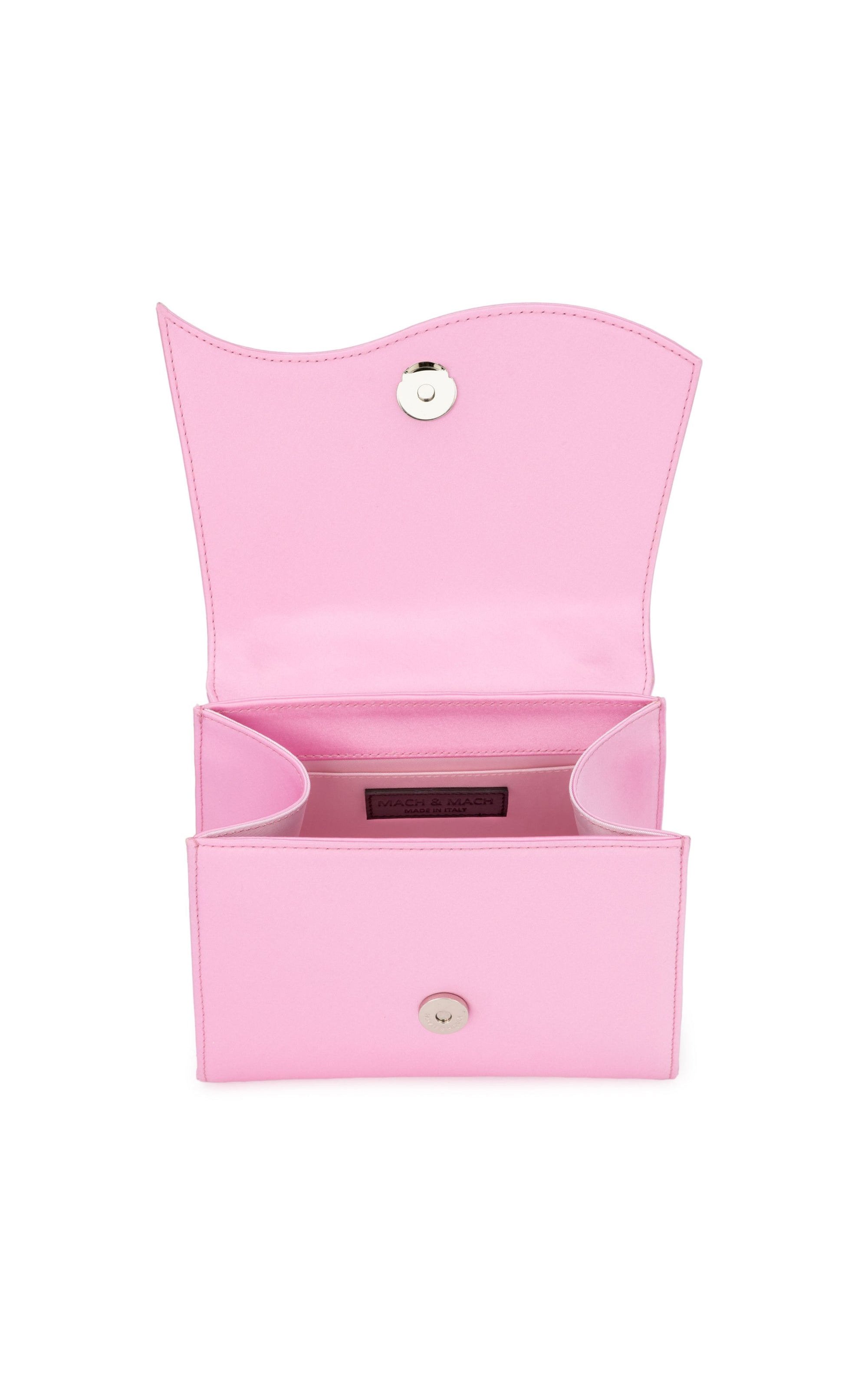 Small silk & pearl Sirène handbag - Pink