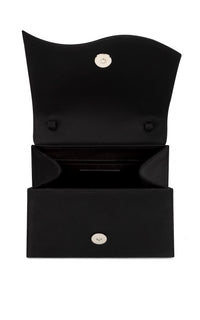 Small silk & pearl Sirène handbag - Black