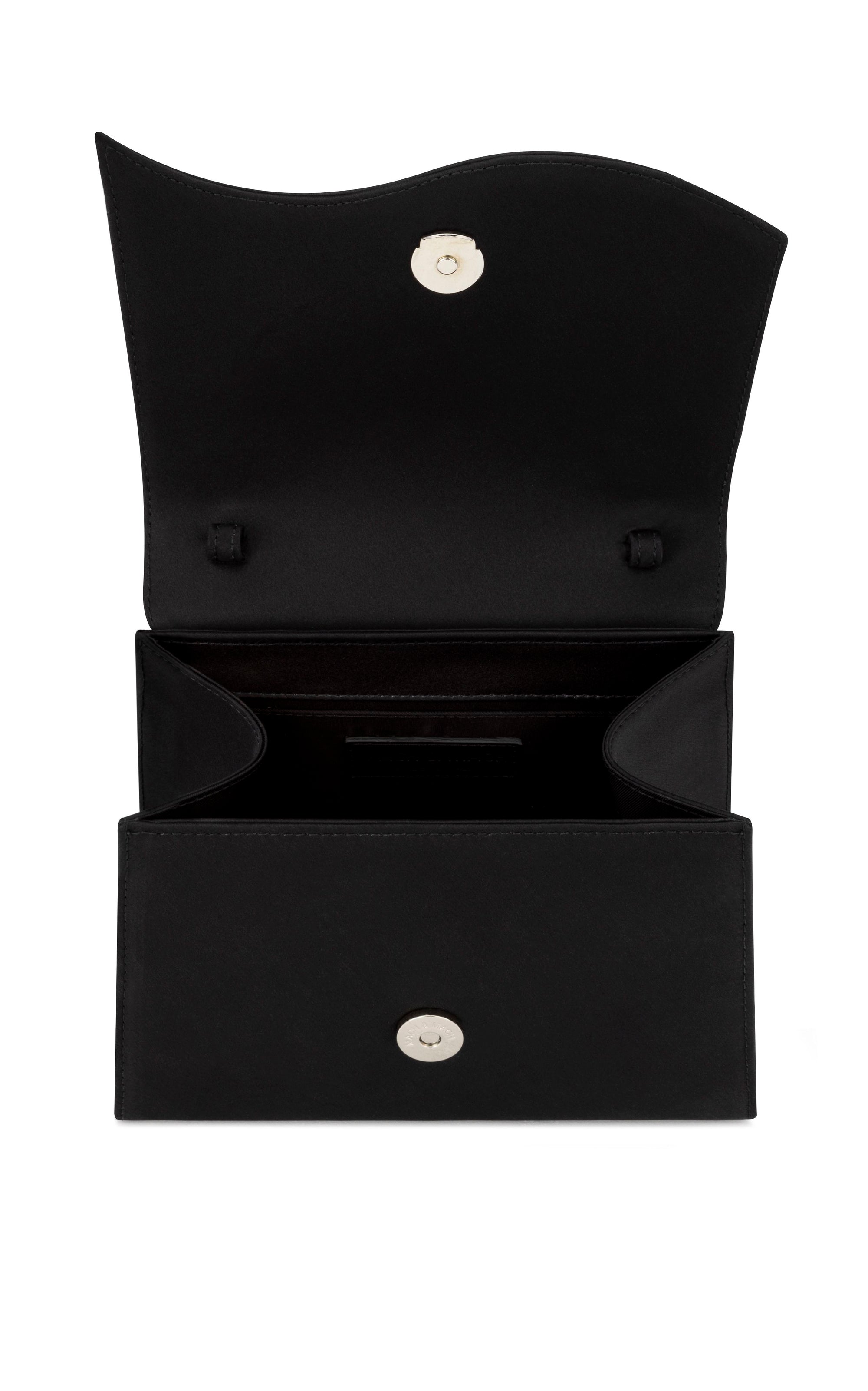 Small silk & pearl Sirène handbag - Black