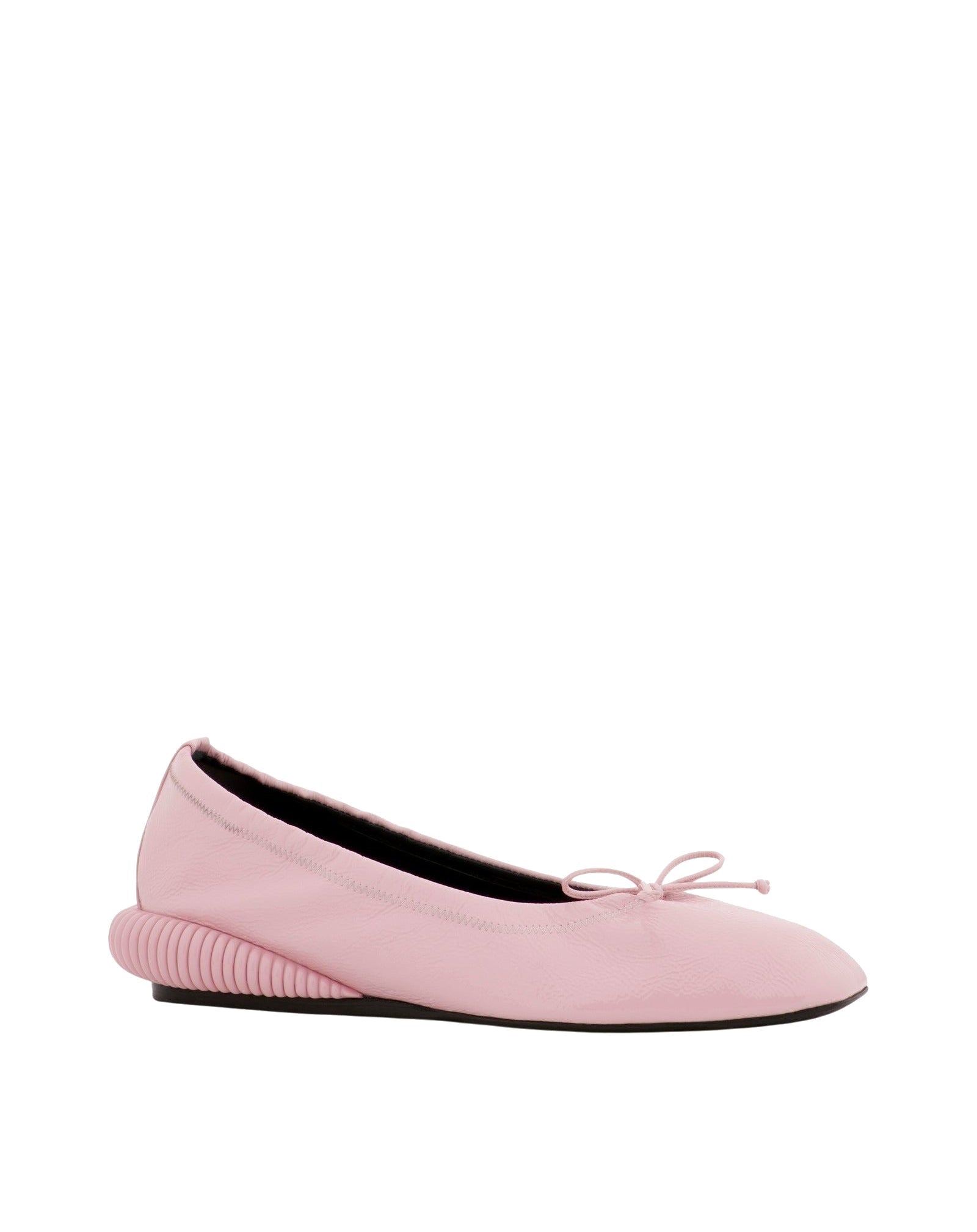 Ballerines Bumper avec nœud en cuir - Rose Pâle