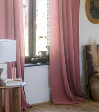 Rideau Bambina en gaze de coton - Rose