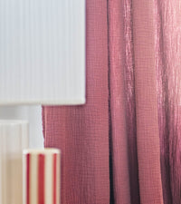 Rideau Bambina en gaze de coton - Rose