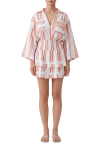 Barbara striped short skirt - Sunset Stripe