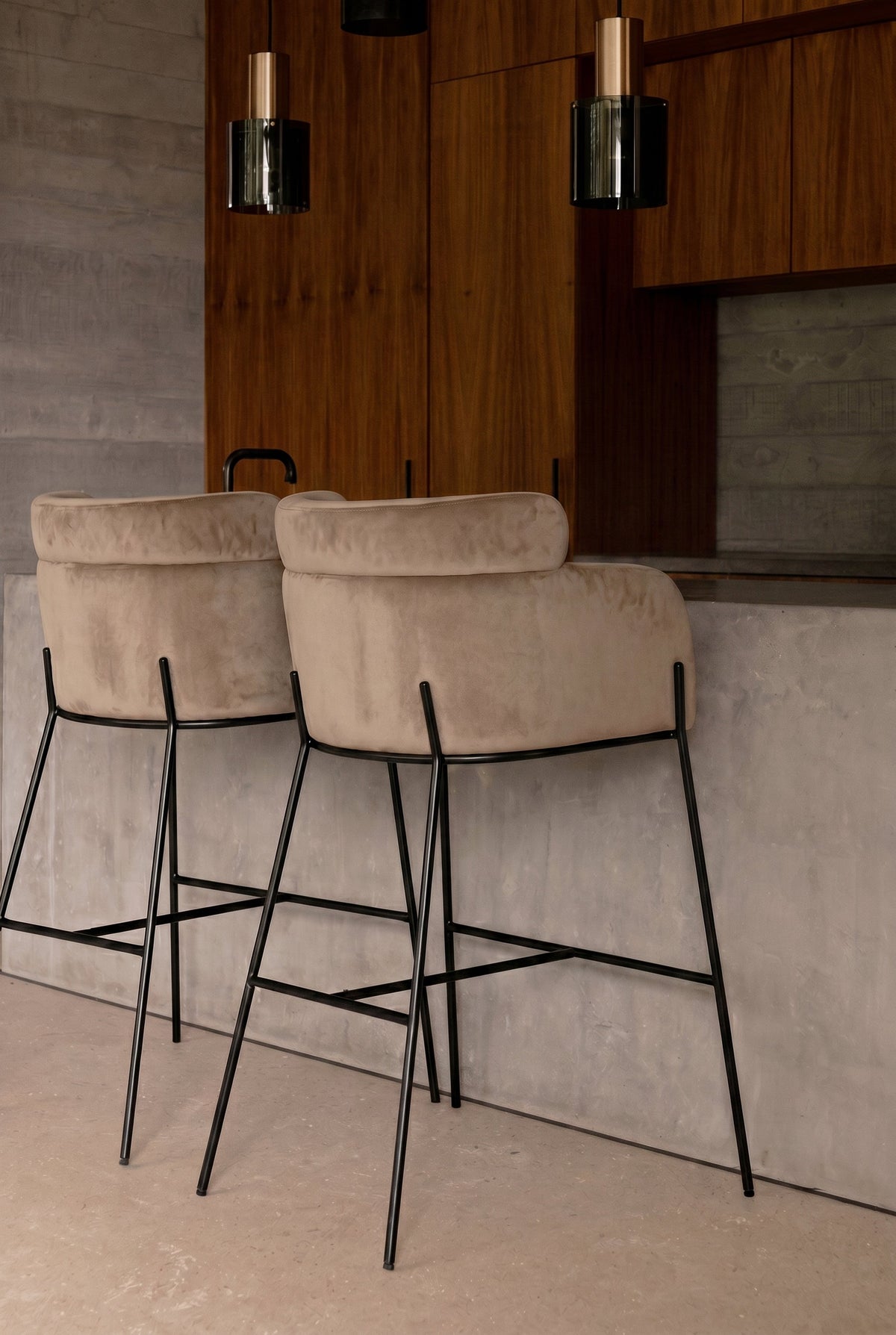 Tabouret de bar Baron - Taupe