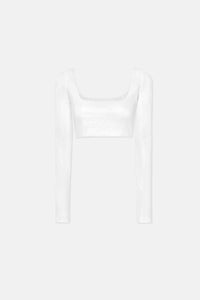 Top Bridal Beating Heart à manches longues - White