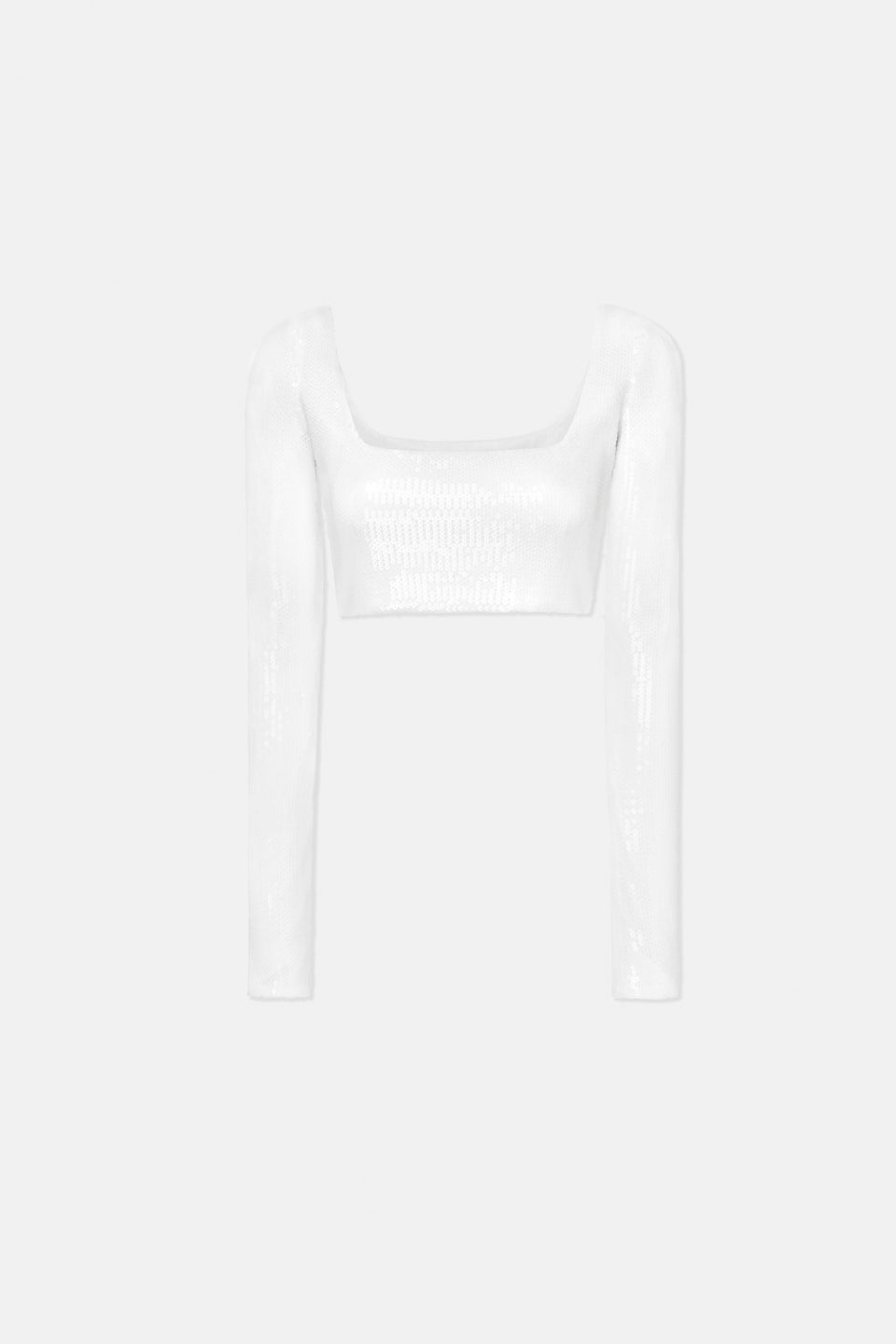 Top Bridal Beating Heart à manches longues - White
