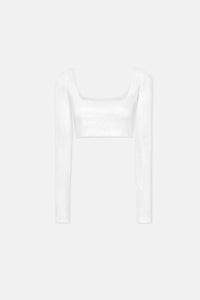 Beating Heart Longsleeve Bridal Top -  Off White