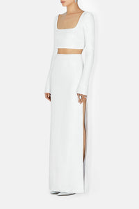 Top Bridal Beating Heart à manches longues - White