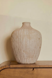 Vase Benedita en céramique - Taupe