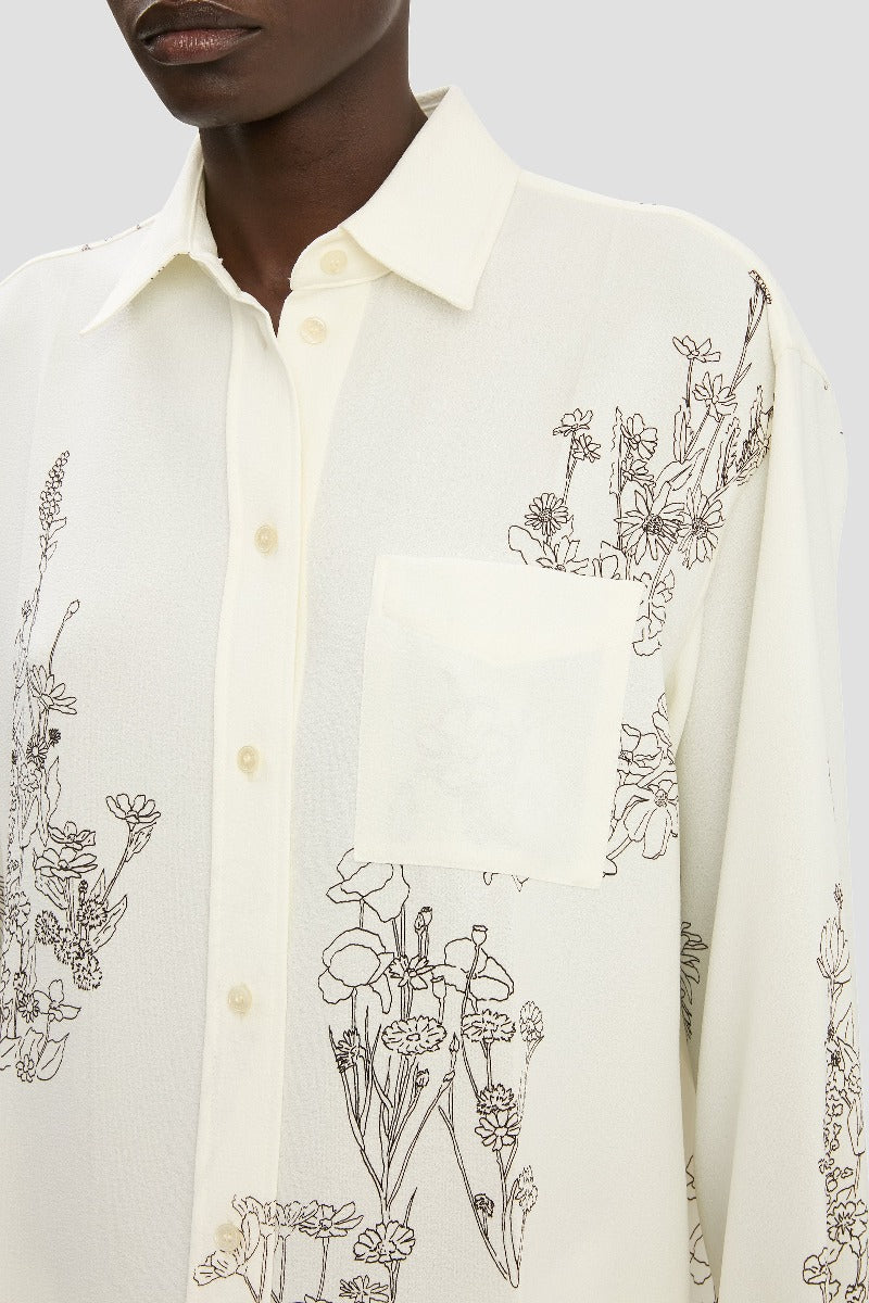 Pyjama Shirt - Off White / Black