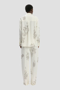 Pyjama Shirt - Off White / Black