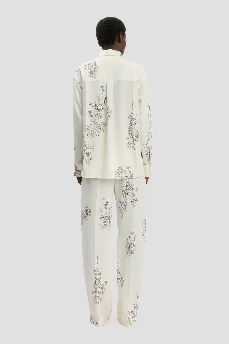 Pyjama Shirt - Off White / Black