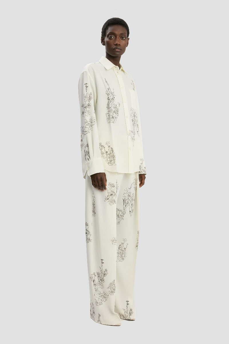 Pyjama Shirt - Off White / Black