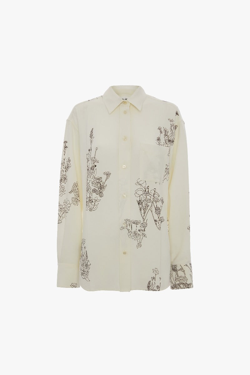 Pyjama Shirt - Off White / Black