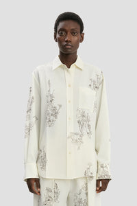 Pyjama Shirt - Off White / Black