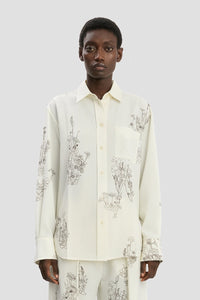 Pyjama Shirt - Off White / Black