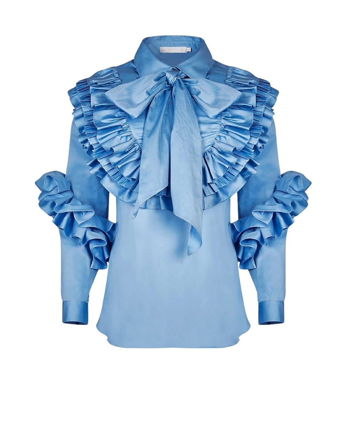 Blouse Pantheon à froufrous - Icy Blue
