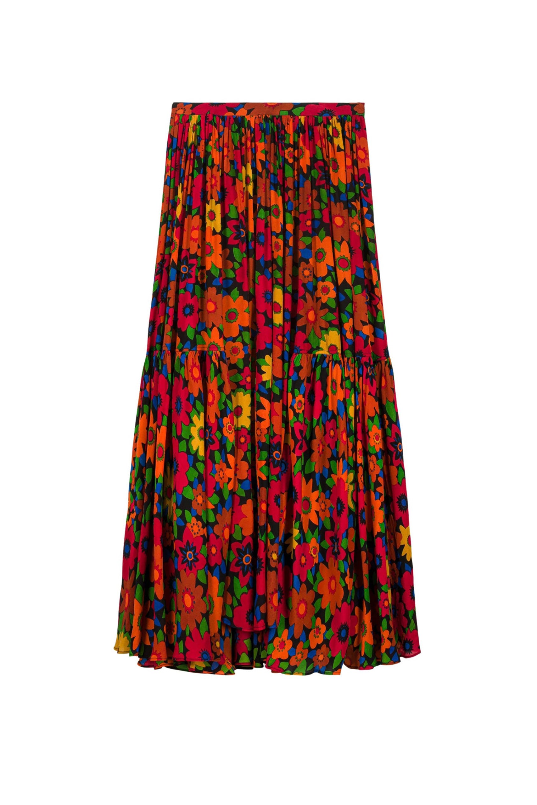 Jupe Boa fleurie coupe fluide - Flower