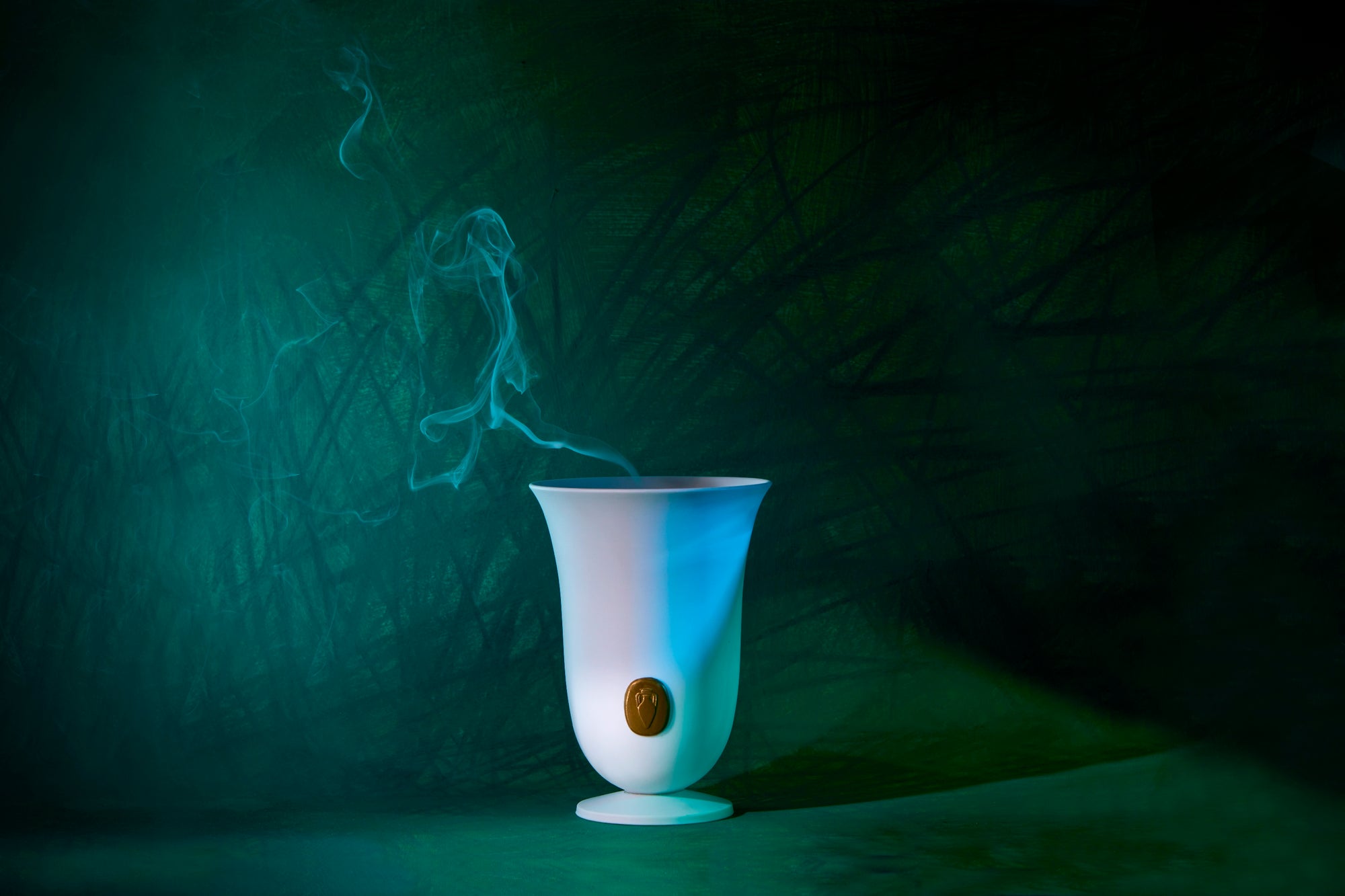 Bougie bois en porcelaine - White
