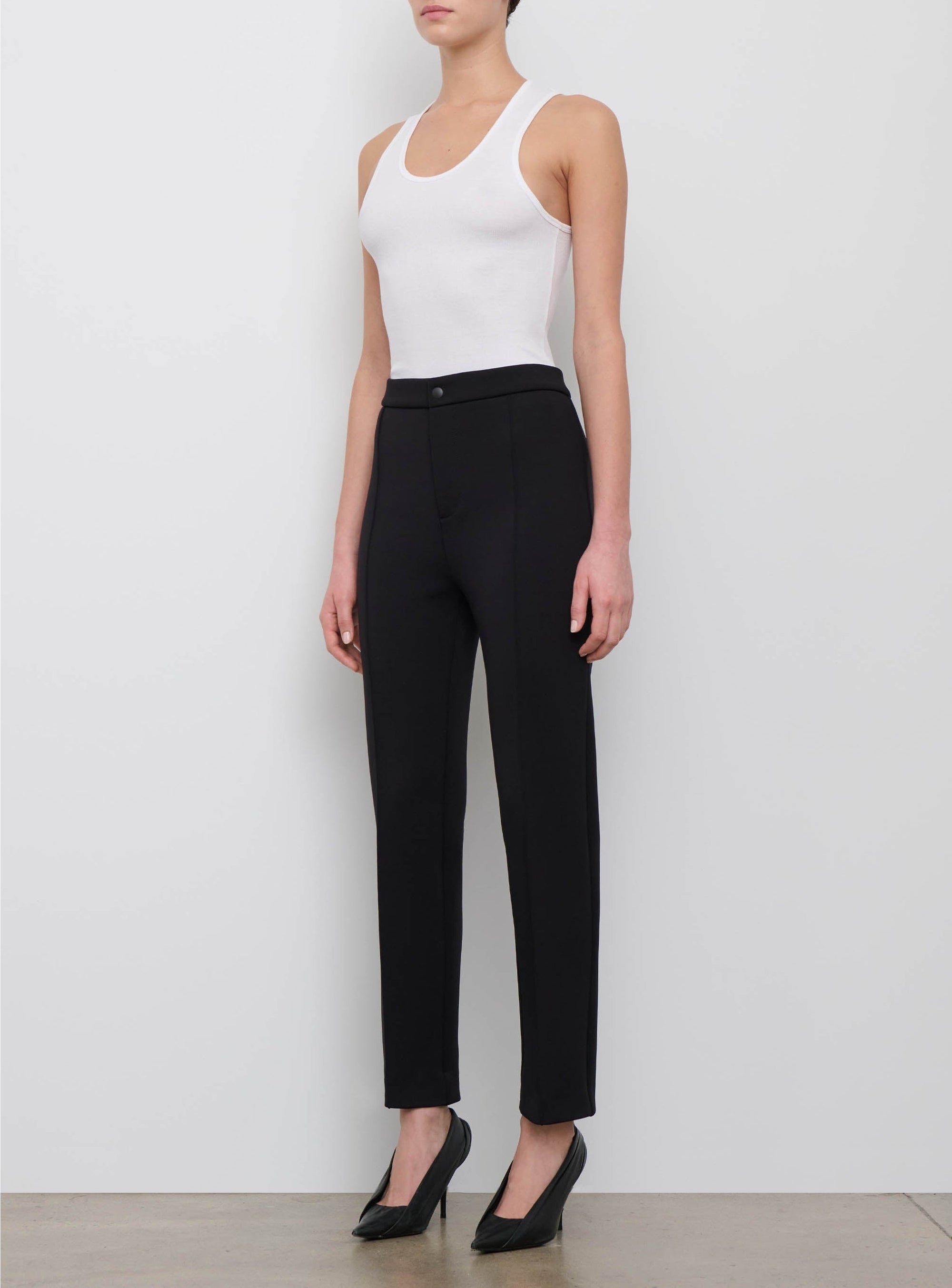 Bonded Slim Trouser - Black