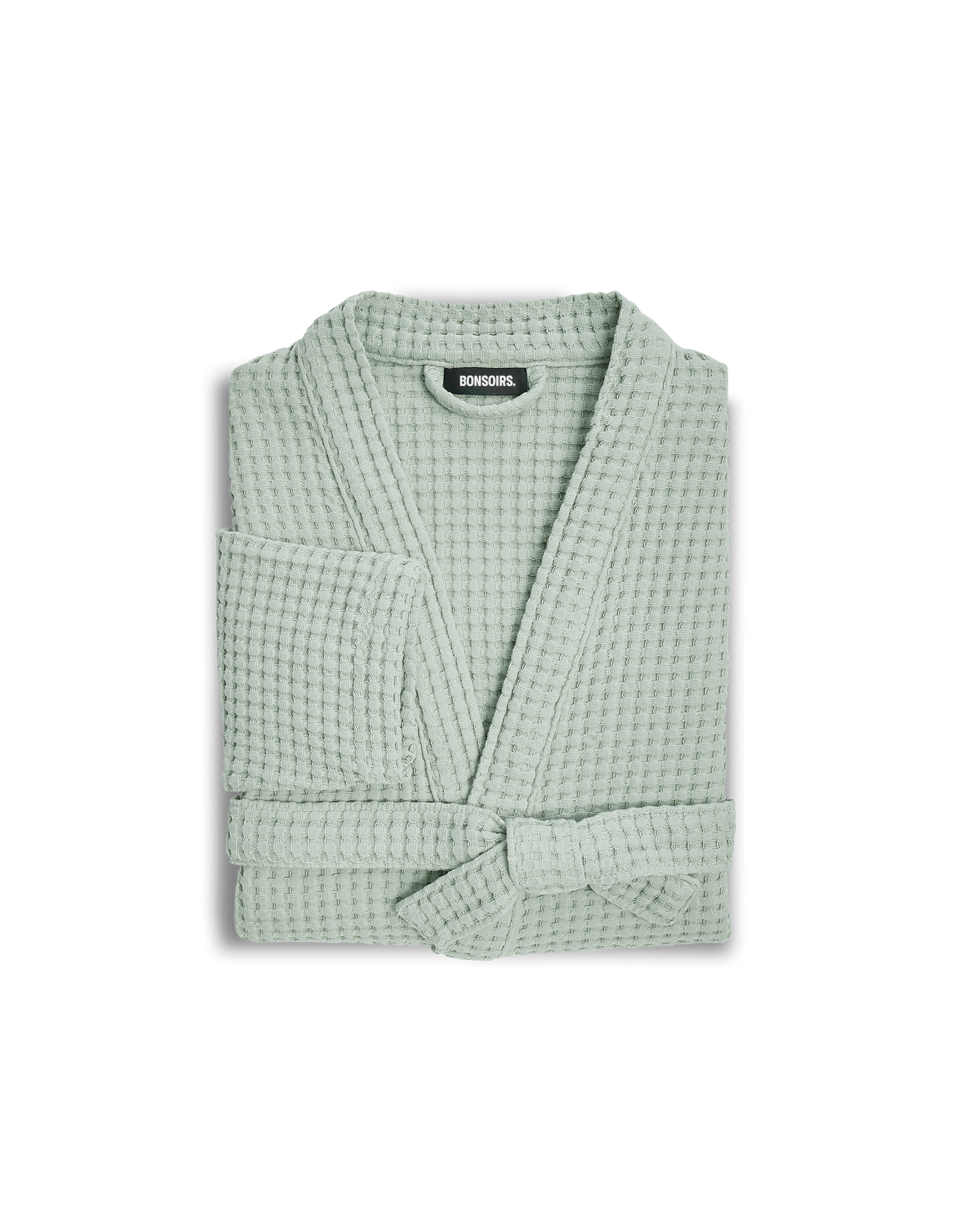 Peignoir en coton nid d'abeille - Vert Eau