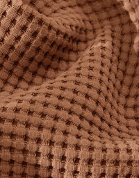 Drap de bain en coton nid d'abeille - Caramel