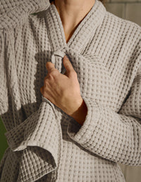 Drap de bain en coton nid d'abeille - Sable
