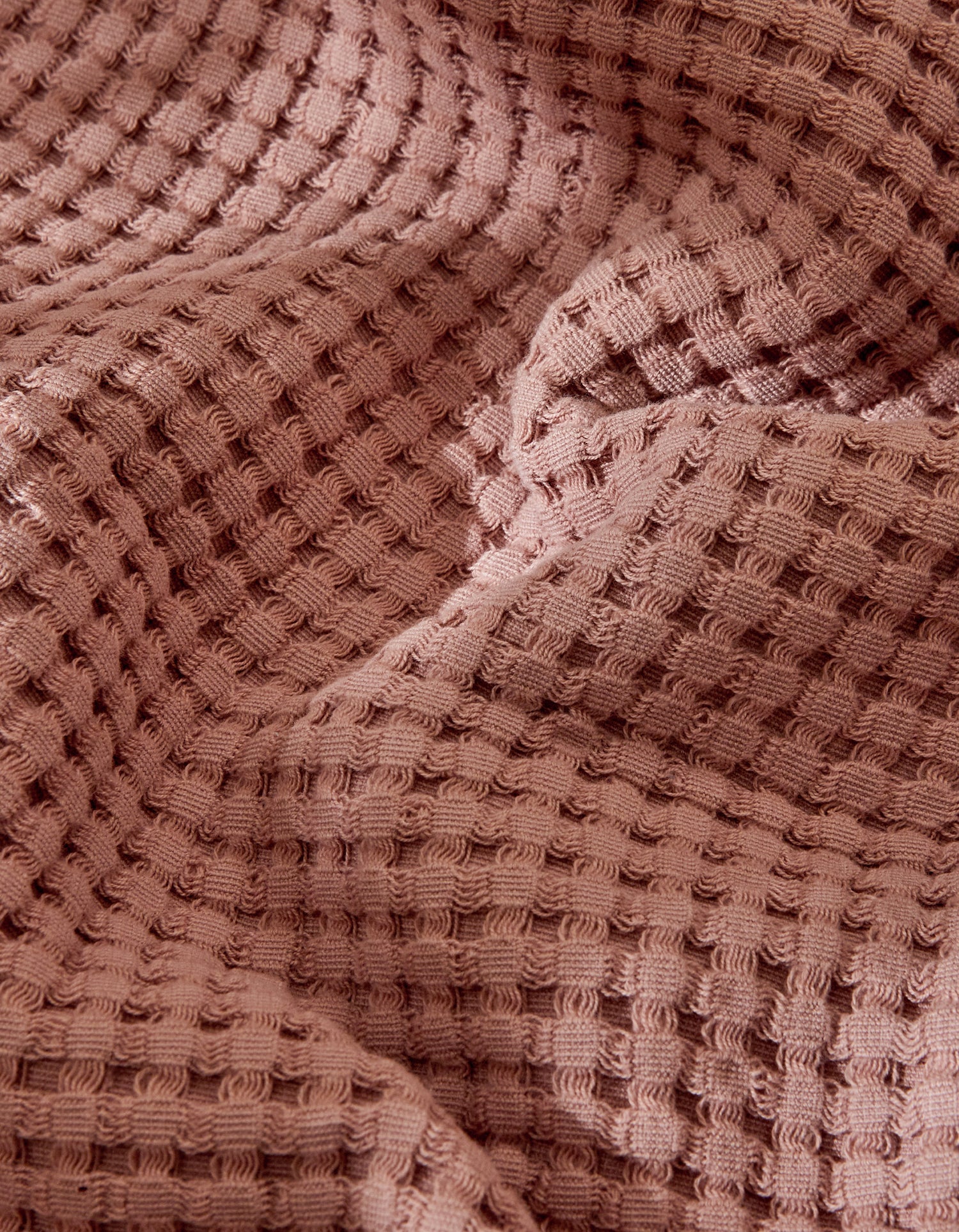 Serviette de toilette en coton nid d'abeille - Vieux Rose