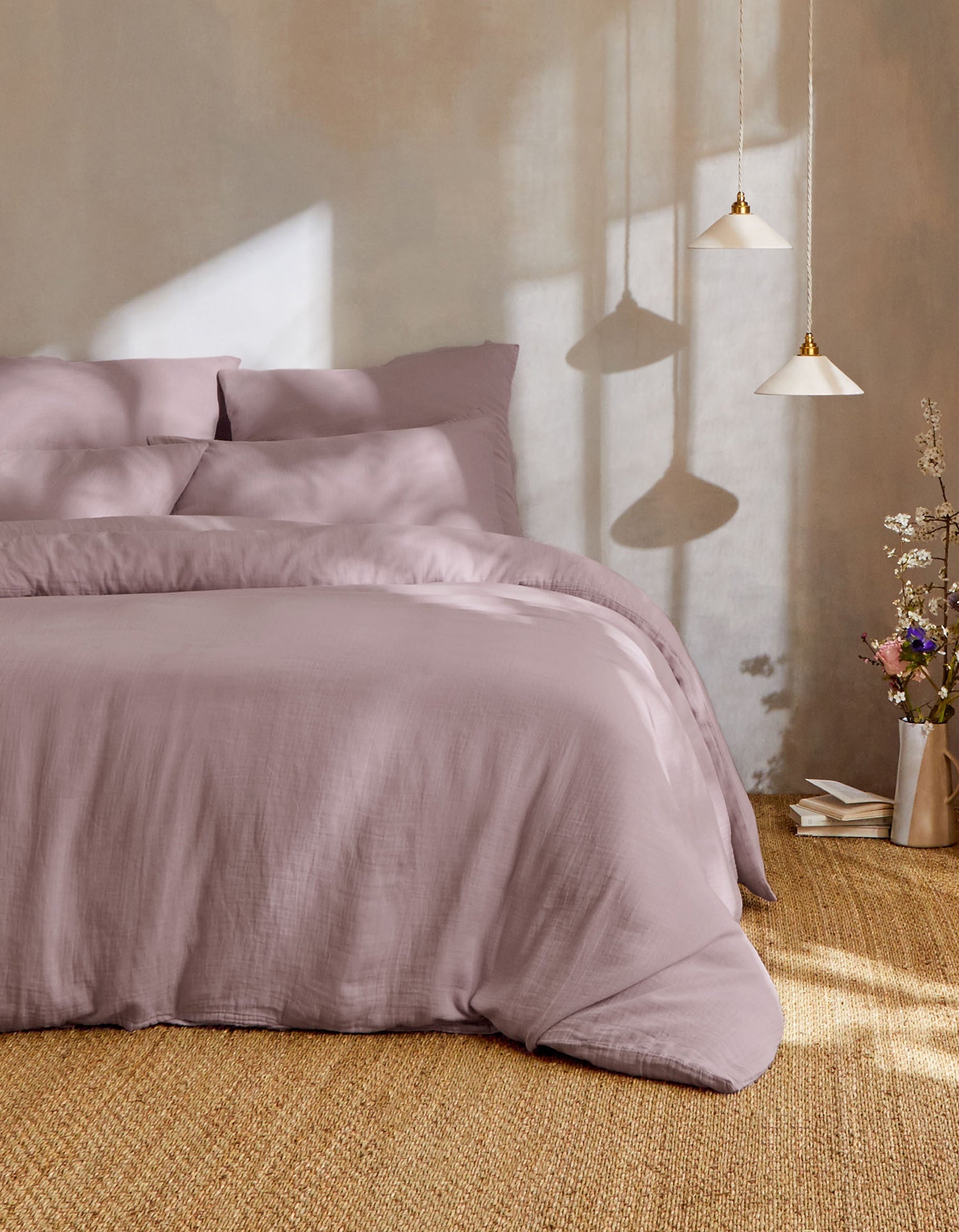 Housse de couette en gaze de coton double épaisseur - Parme