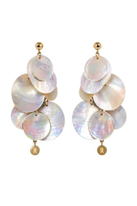 Shell discs earrings