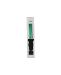 Duo de bougies flambeaux - Vert anis