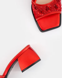 16 QTY New Bulla Jacobi Red Nappa Flower Mesh