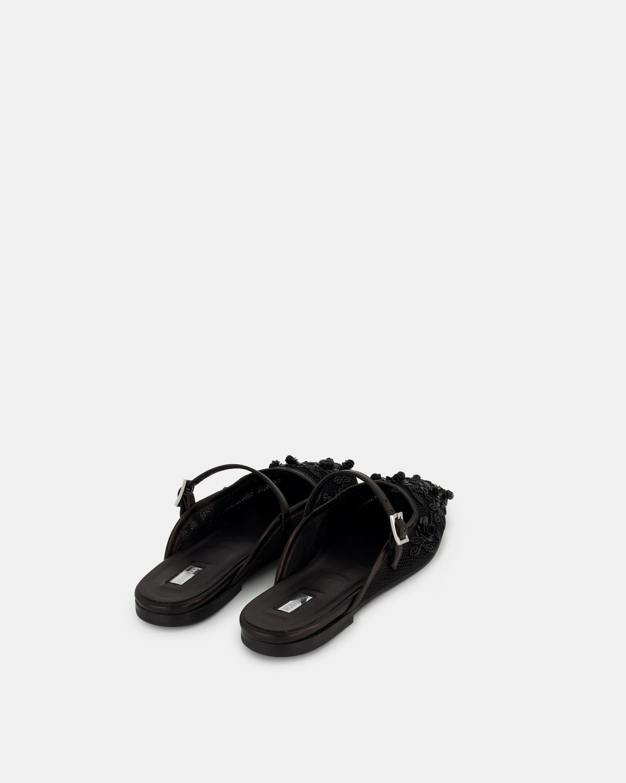 6 QTY NEW Bulla Saga Black Nappa Flower Mesh Black Nappa Flower Mesh