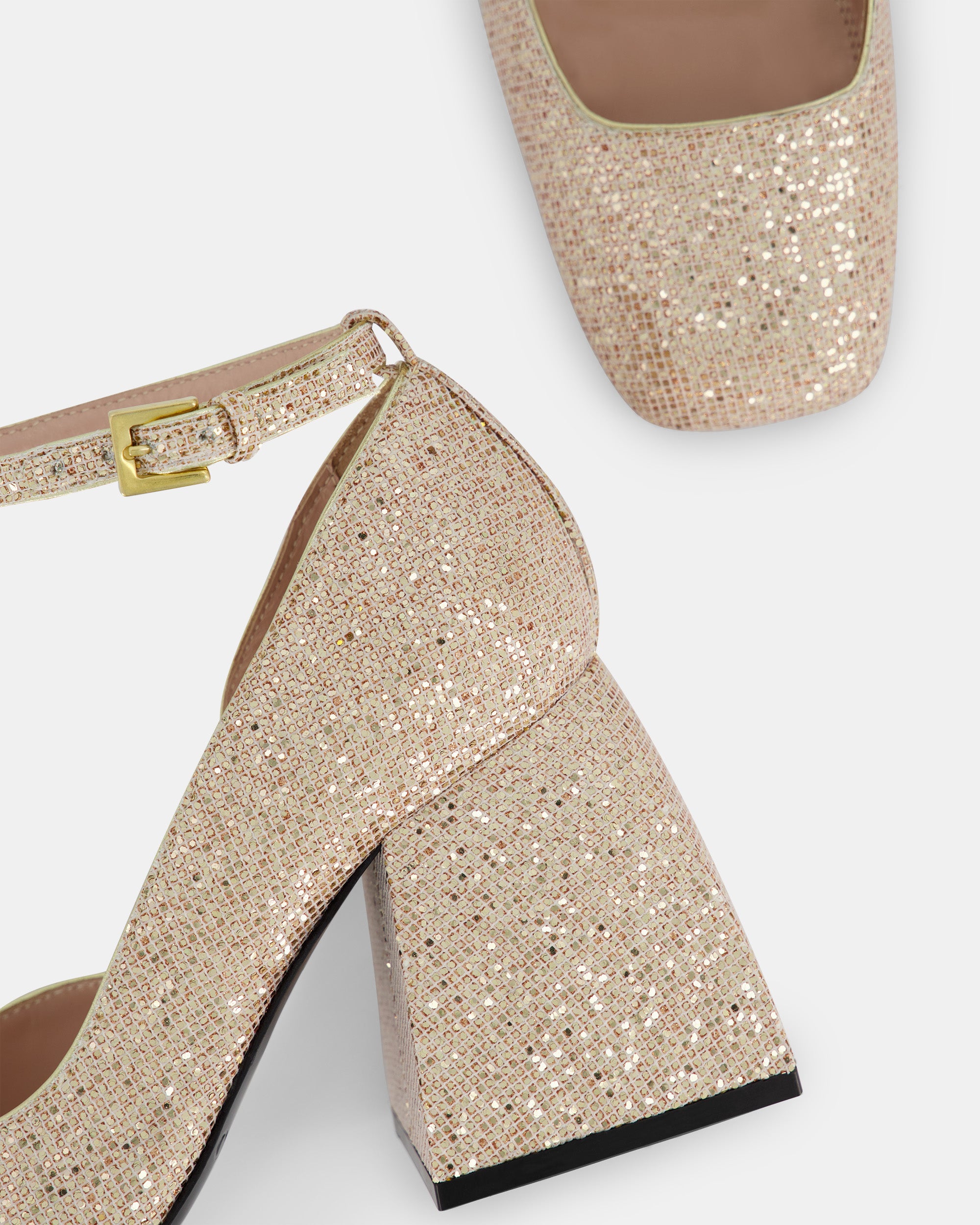 Bulla Pia 90 pumps - Blush Glitterball