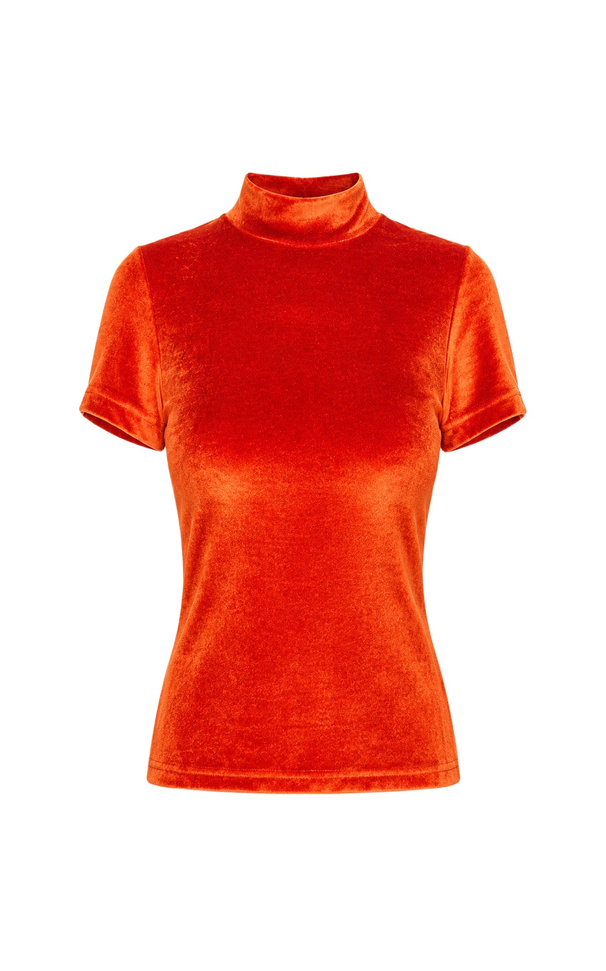 T-shirt Vik en soie et laine - Antelope Orange