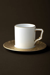 Soucoupe Byzanteum Tricolor en or et porcelaine - White, Gold & Rose Gold