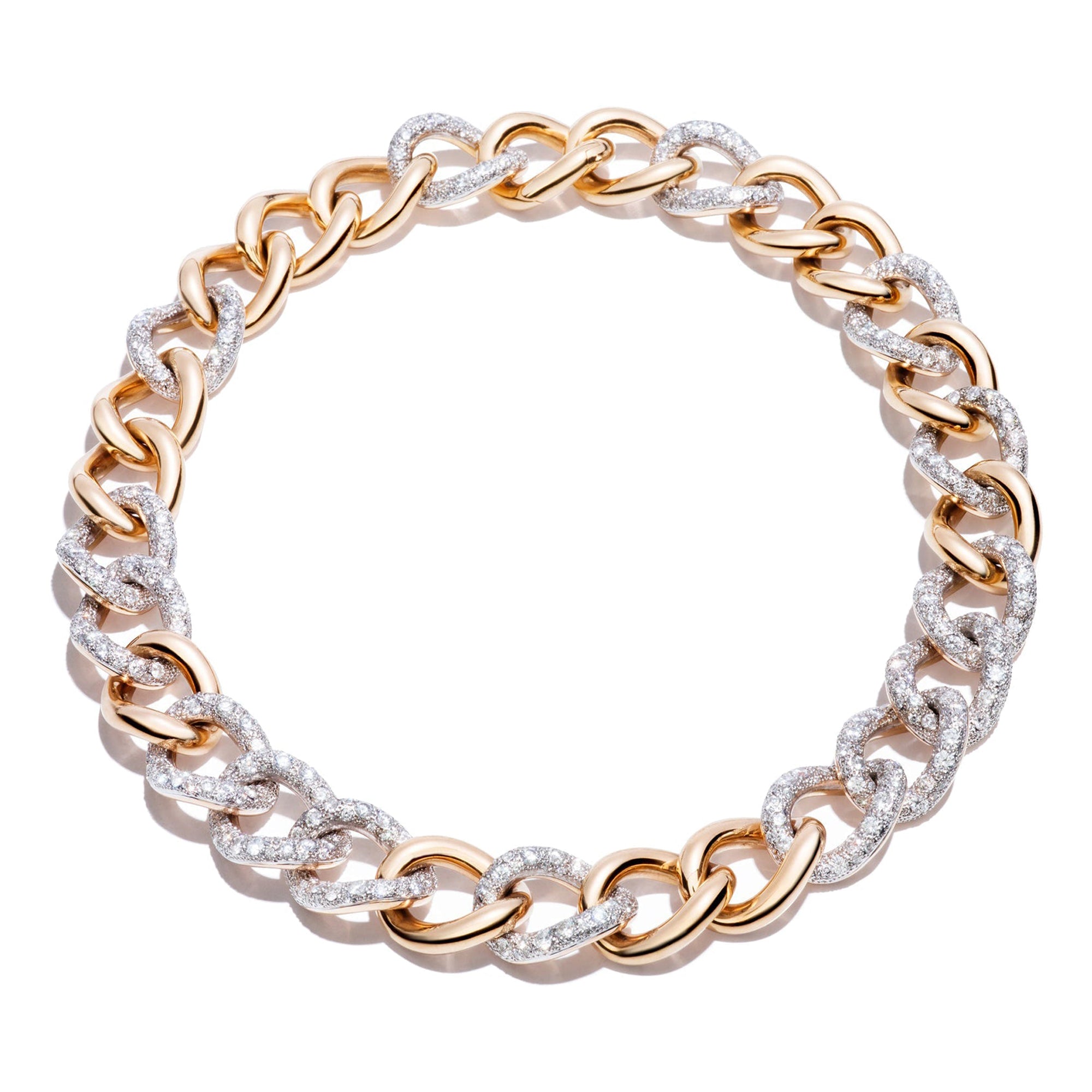Collier Catene Tango en Or rose 18K & Diamant