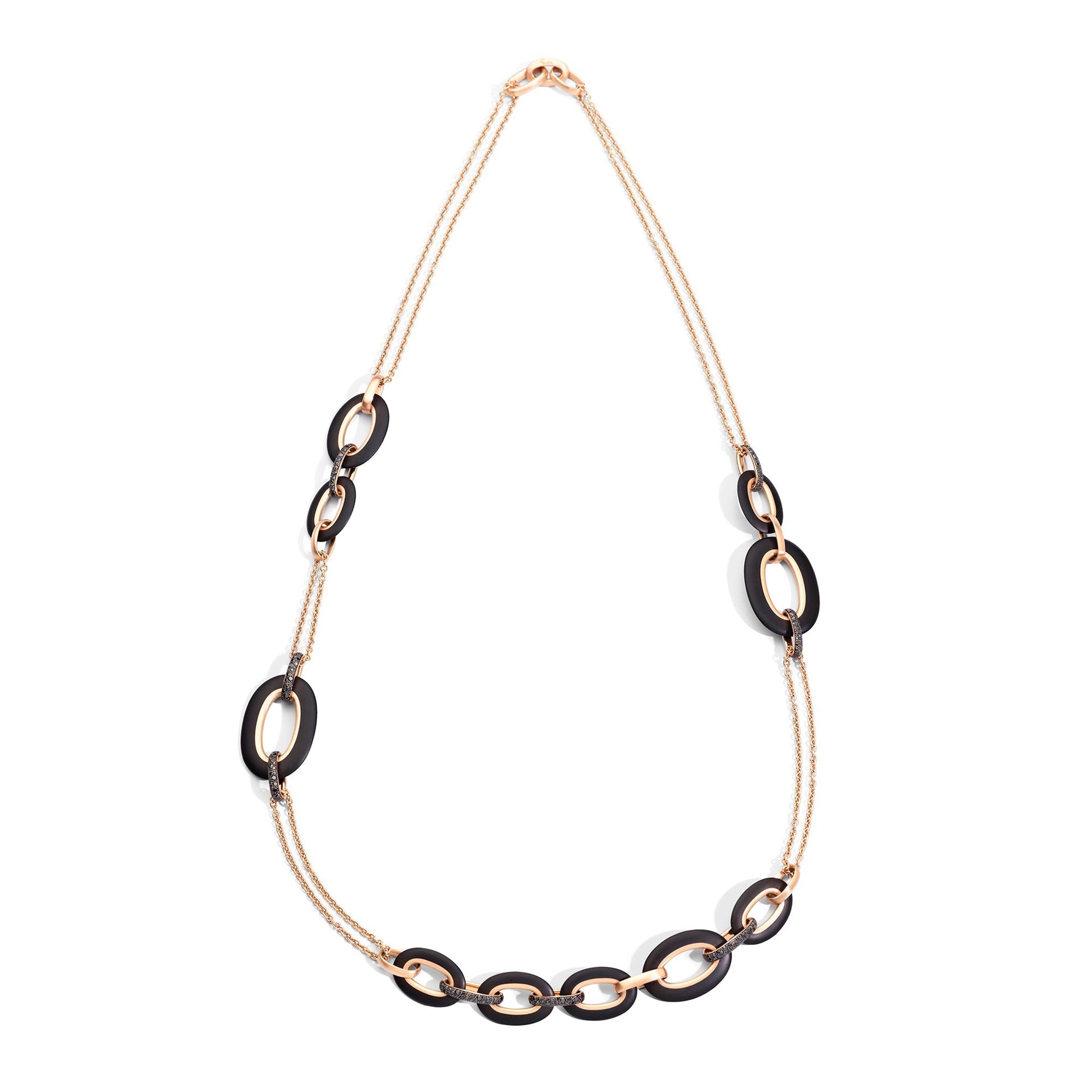 Collier Catene Tango en Or rose 18K & Diamant