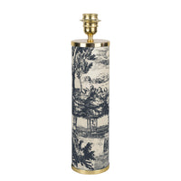 Giardino Settecentesco cylindrical lamp base - Blue & Ivory