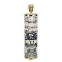 Giardino Settecentesco cylindrical lamp base - Blue & Ivory