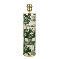 Giardino Settecentesco cylindrical lamp base - Green & Ivory