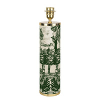 Giardino Settecentesco cylindrical lamp base - Green & Ivory