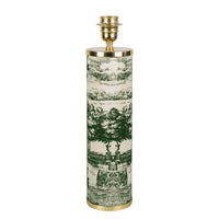 Giardino Settecentesco cylindrical lamp base - Green & Ivory