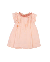 Robe couture en crépon - Peach