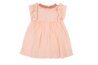 Robe couture en crépon - Peach